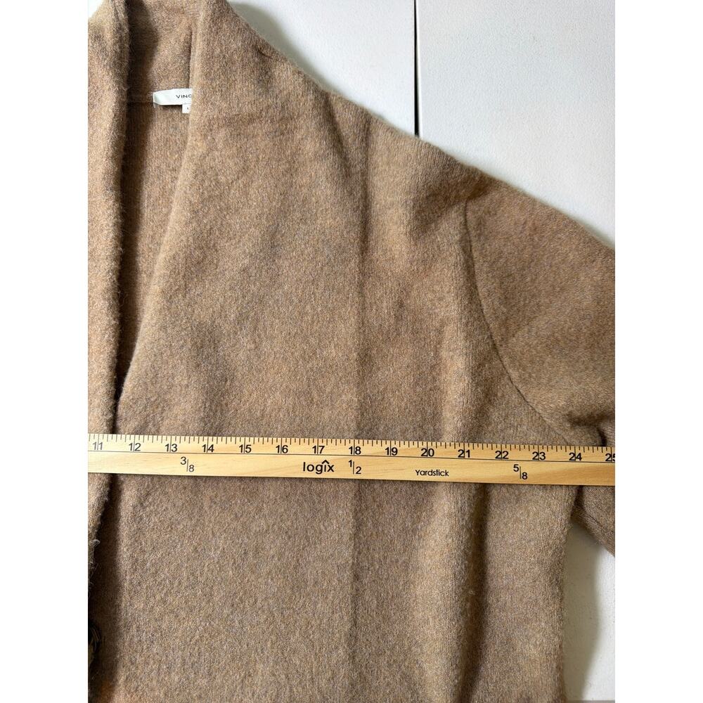 Vince Wool Alpaca Blend Collarless Cardigan Coat L Screen Worn Outer Banks Camel - Picture 5 of 8